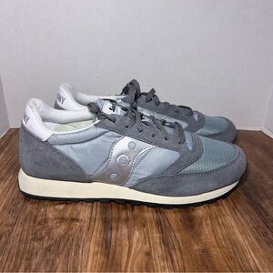 SAUCONY JAZZ ORIGINAL VINTAGE LOW SNEAKERS MENS SHOES GREY/BLUE SIZE 12